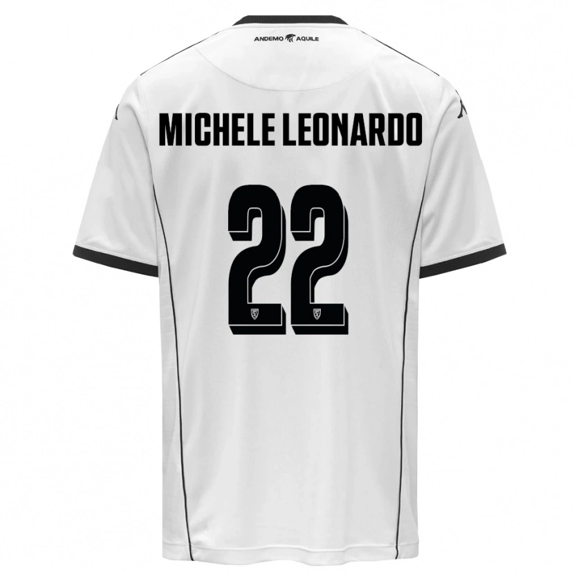 Danxen Homme Maillot Matteo Michele Leonardo #22 Blanc Noir Tenues Domicile 2025/26 T-Shirt