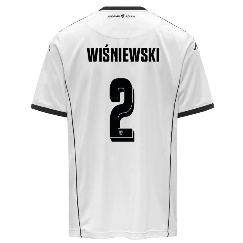Danxen Homme Maillot Przemysław Wiśniewski #2 Blanc Noir Tenues Domicile 2025/26 T-Shirt