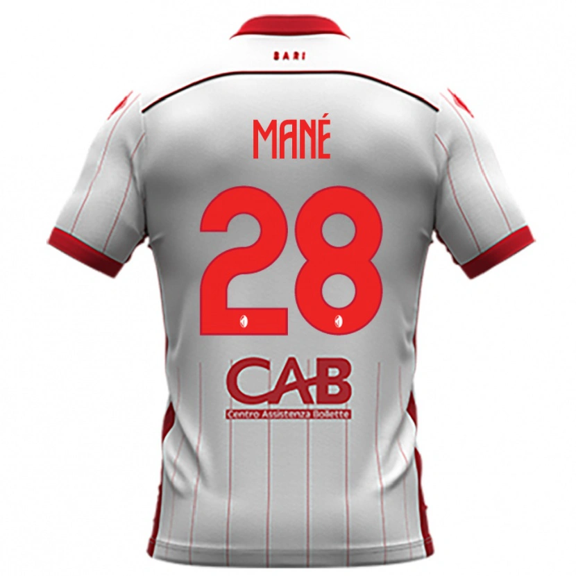 Danxen Homme Maillot Moussa Mané #28 Blanc Rouge Tenues Domicile 2025/26 T-Shirt