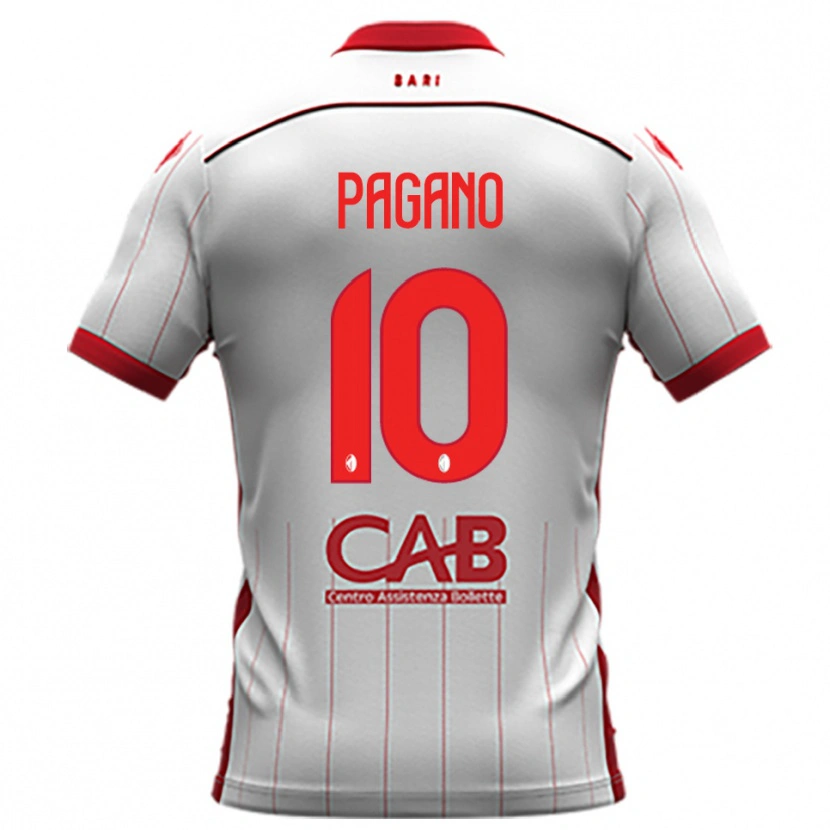 Danxen Homme Maillot Riccardo Pagano #10 Blanc Rouge Tenues Domicile 2025/26 T-Shirt