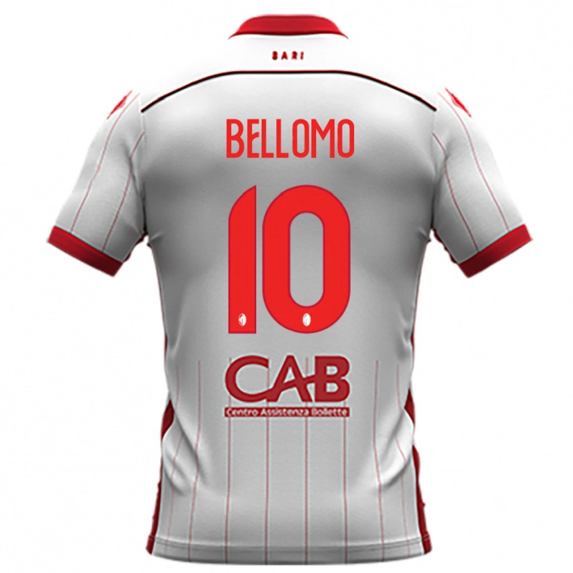 Danxen Homme Maillot Nicola Bellomo #10 Blanc Rouge Tenues Domicile 2025/26 T-Shirt