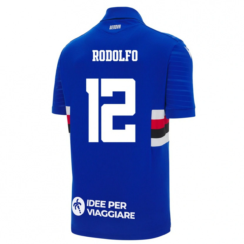 Danxen Homme Maillot Luca Rodolfo #12 Bleu Blanc Tenues Domicile 2025/26 T-Shirt
