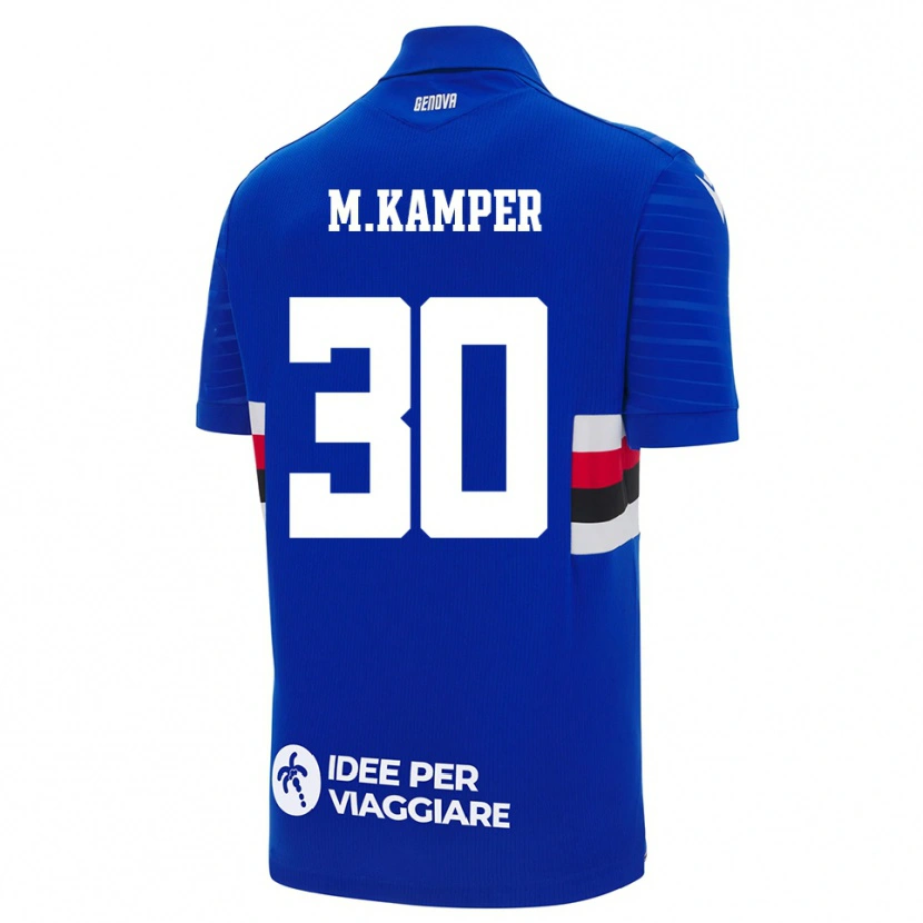 Danxen Homme Maillot Maia Leona Kamper Rodrigues #30 Bleu Blanc Tenues Domicile 2025/26 T-Shirt