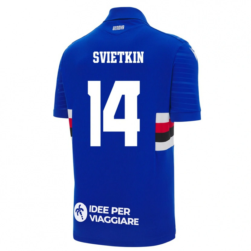Danxen Homme Maillot Tomas Svietkin #14 Bleu Blanc Tenues Domicile 2025/26 T-Shirt