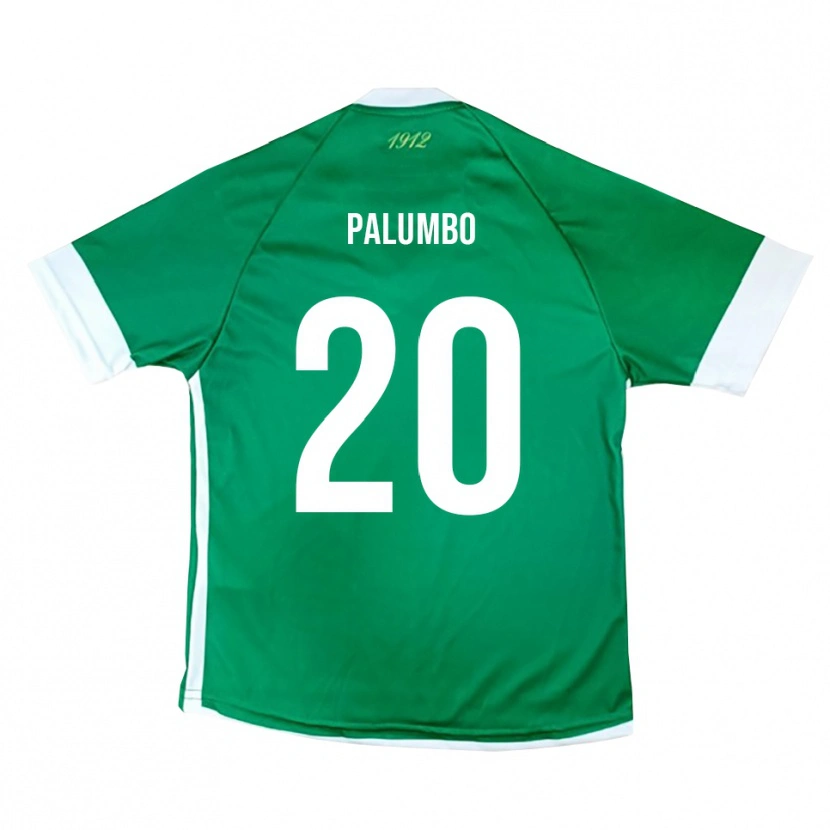 Danxen Homme Maillot Martin Palumbo #20 Vert Blanc Tenues Domicile 2025/26 T-Shirt