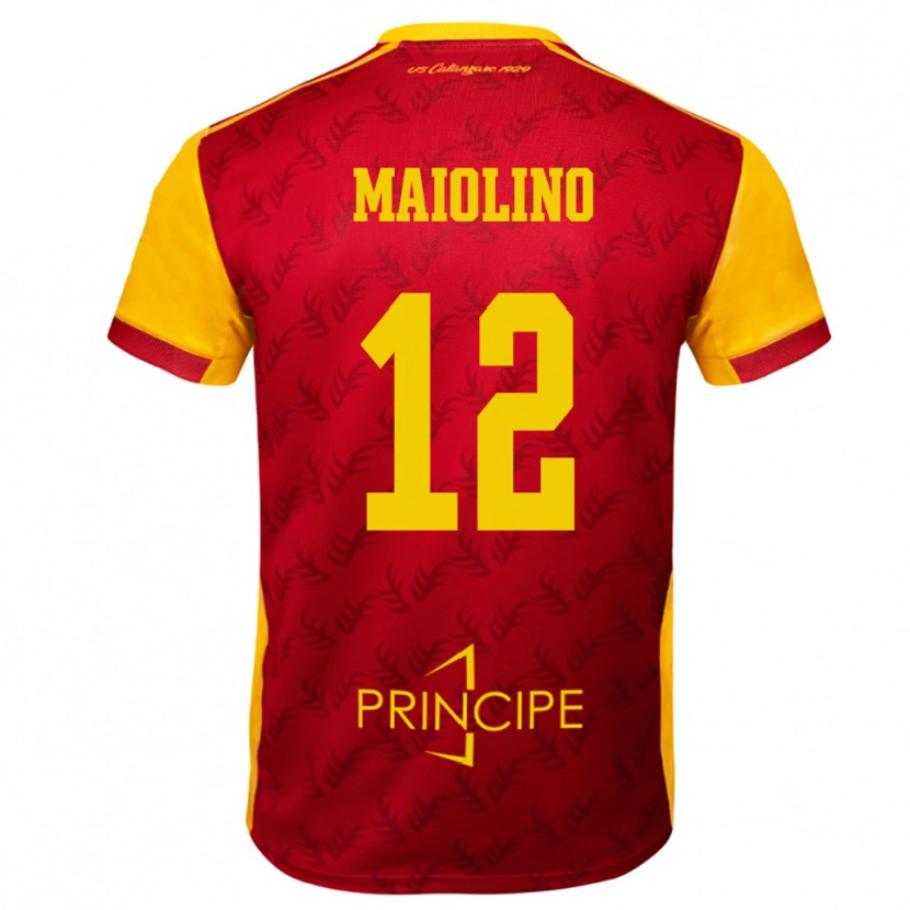 Danxen Homme Maillot Alex Maiolino #12 Jaune Rouge Tenues Domicile 2025/26 T-Shirt