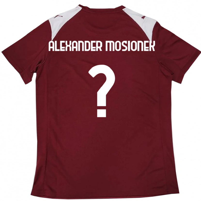 Danxen Homme Maillot Kamil Alexander Mosionek #0 Bordeaux Blanc Tenues Domicile 2025/26 T-Shirt