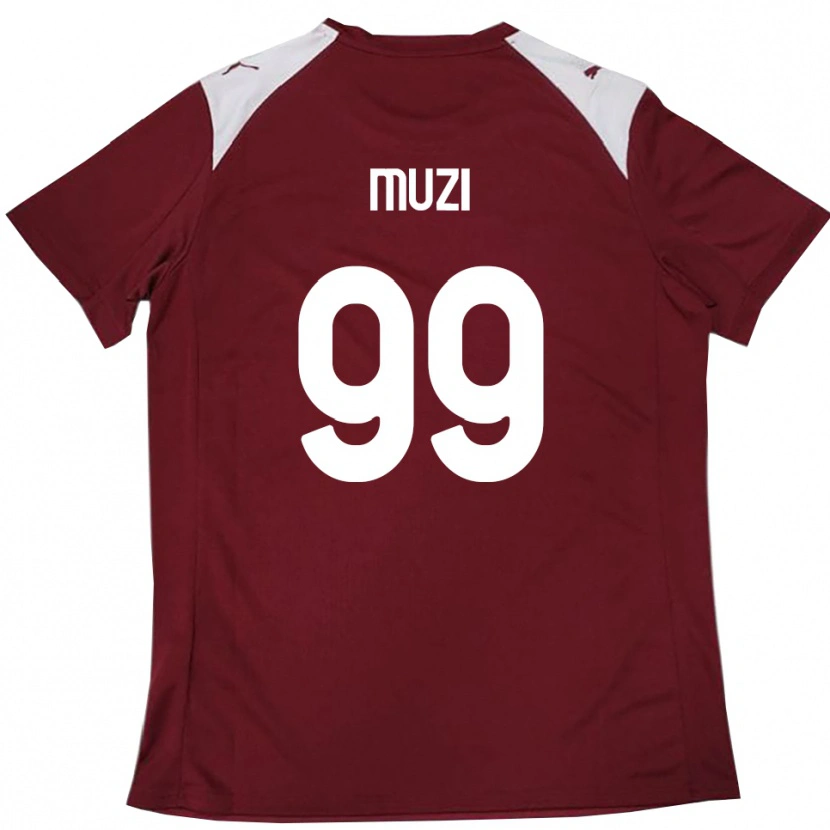 Danxen Homme Maillot Christian Muzi #99 Bordeaux Blanc Tenues Domicile 2025/26 T-Shirt