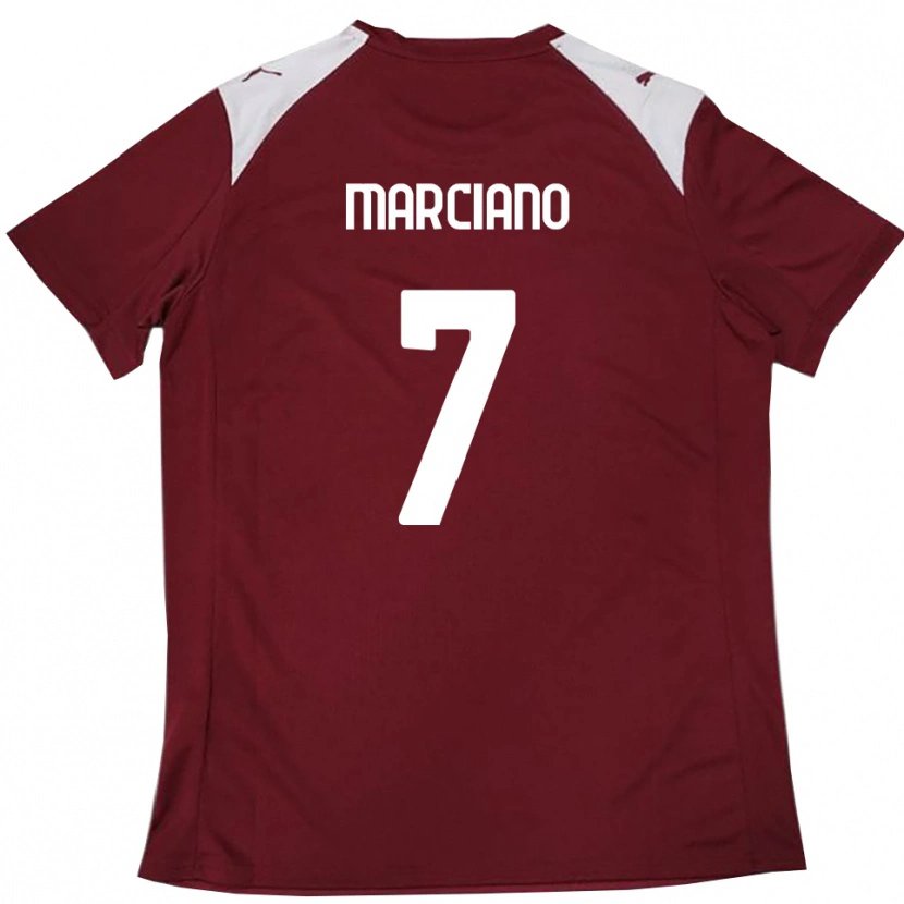 Danxen Homme Maillot Nicolò Marciano #7 Bordeaux Blanc Tenues Domicile 2025/26 T-Shirt