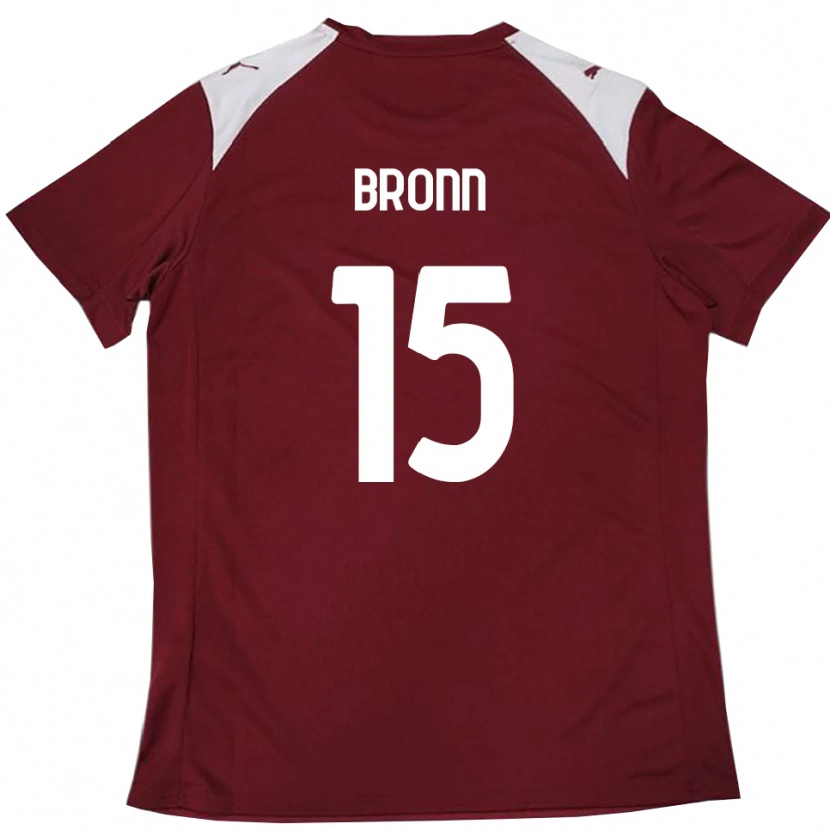 Danxen Homme Maillot Dylan Bronn #15 Bordeaux Blanc Tenues Domicile 2025/26 T-Shirt