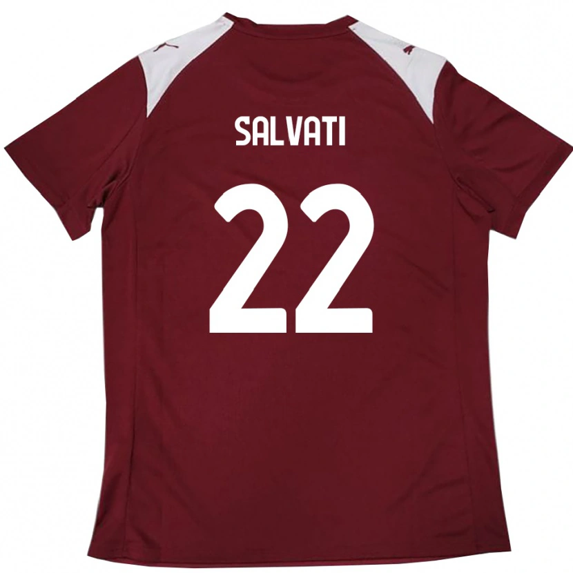 Danxen Homme Maillot Gregorio Salvati #22 Bordeaux Blanc Tenues Domicile 2025/26 T-Shirt
