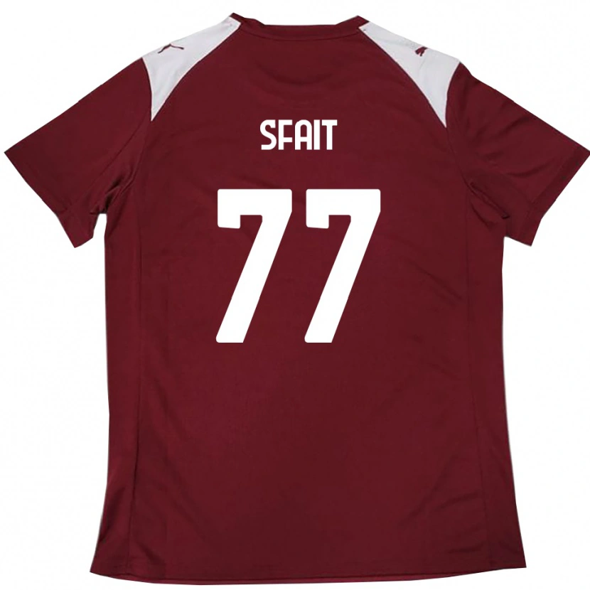 Danxen Homme Maillot Andres Sfait #77 Bordeaux Blanc Tenues Domicile 2025/26 T-Shirt