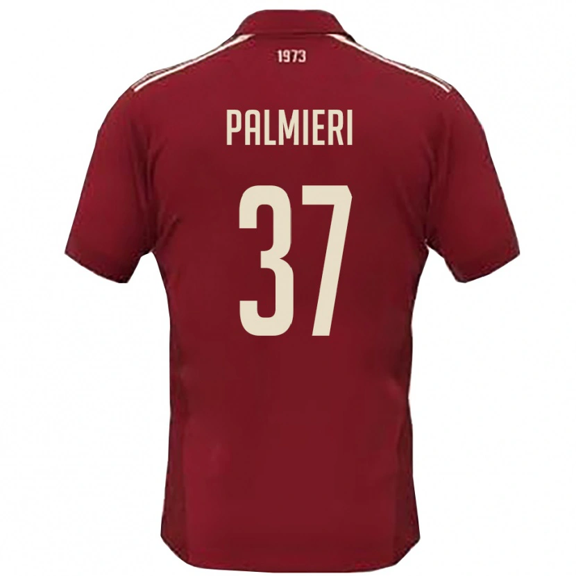 Danxen Homme Maillot Riccardo Palmieri #37 Bordeaux Blanc Tenues Domicile 2025/26 T-Shirt
