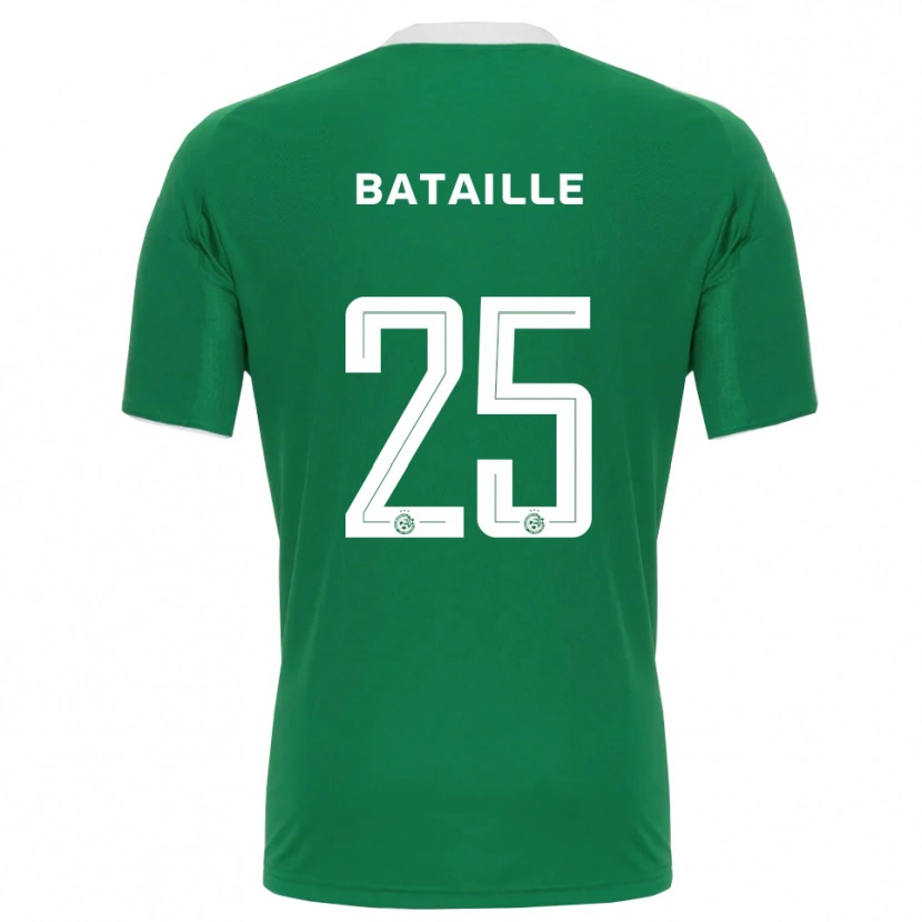Danxen Homme Maillot Jelle Bataille #25 Vert Blanc Tenues Domicile 2025/26 T-Shirt
