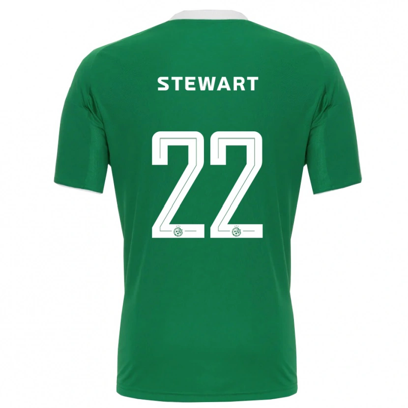 Danxen Homme Maillot Trivante Stewart #22 Vert Blanc Tenues Domicile 2025/26 T-Shirt
