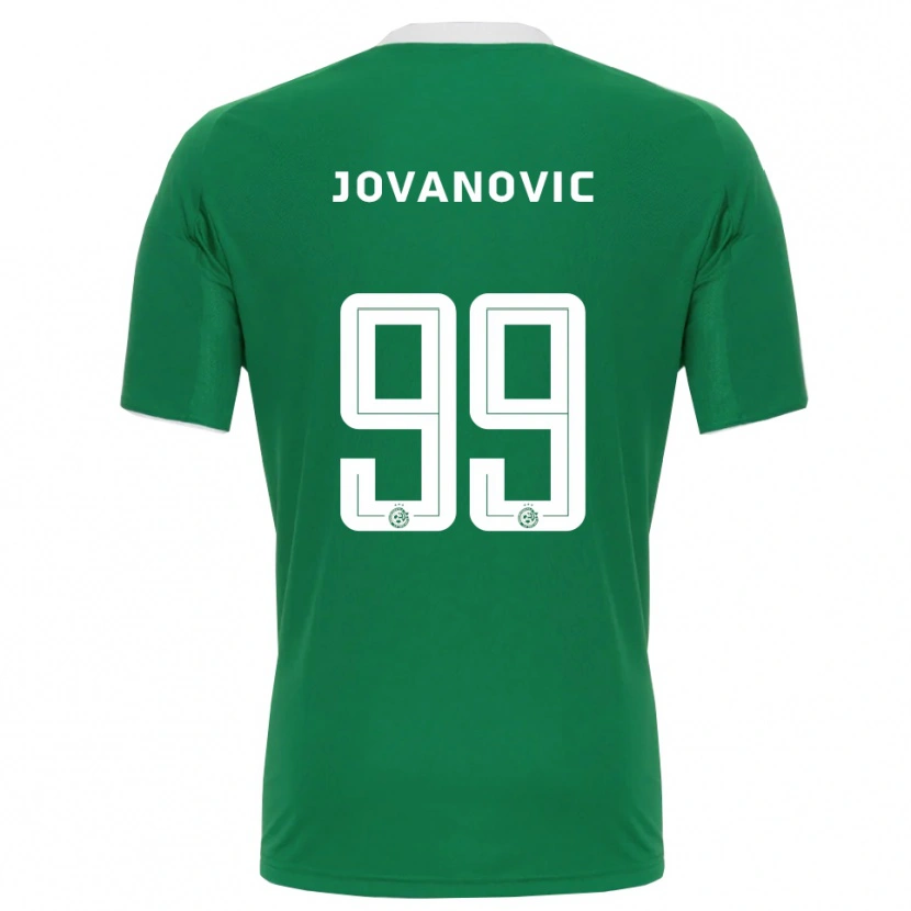 Danxen Homme Maillot Djordje Jovanovic #99 Vert Blanc Tenues Domicile 2025/26 T-Shirt