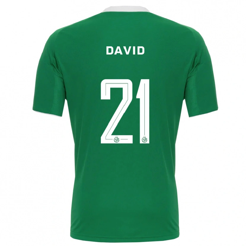 Danxen Homme Maillot Dean David #21 Vert Blanc Tenues Domicile 2025/26 T-Shirt