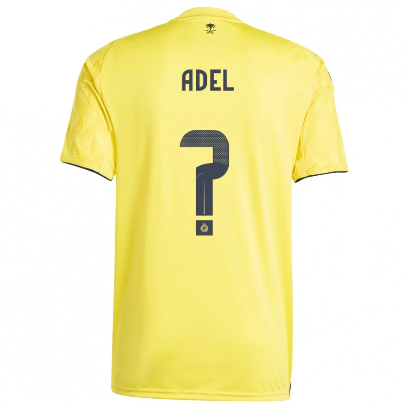 Danxen Homme Maillot Aida Adel #0 Jaune Noir Tenues Domicile 2025/26 T-Shirt