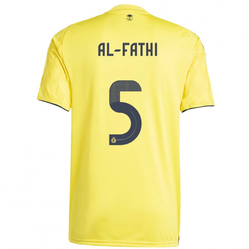 Danxen Homme Maillot Layan Al-Fathi #5 Jaune Noir Tenues Domicile 2025/26 T-Shirt