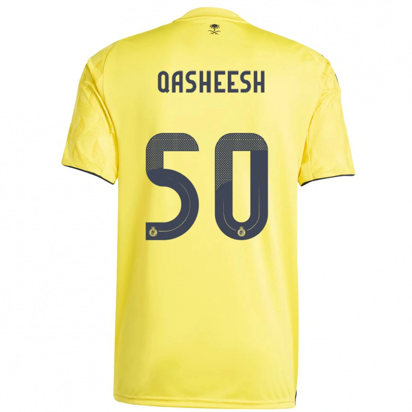 Danxen Homme Maillot Majed Qasheesh #50 Jaune Noir Tenues Domicile 2025/26 T-Shirt