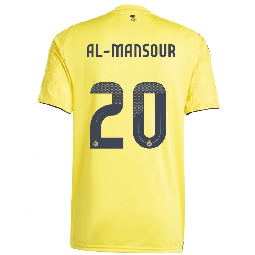 Danxen Homme Maillot Hamad Al-Mansour #20 Jaune Noir Tenues Domicile 2025/26 T-Shirt