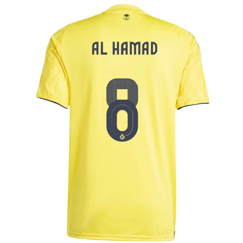 Danxen Homme Maillot Sara Al-Hamad #8 Jaune Noir Tenues Domicile 2025/26 T-Shirt
