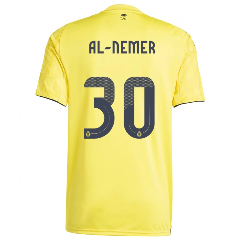 Danxen Homme Maillot Meshari Al-Nemer #30 Jaune Noir Tenues Domicile 2025/26 T-Shirt