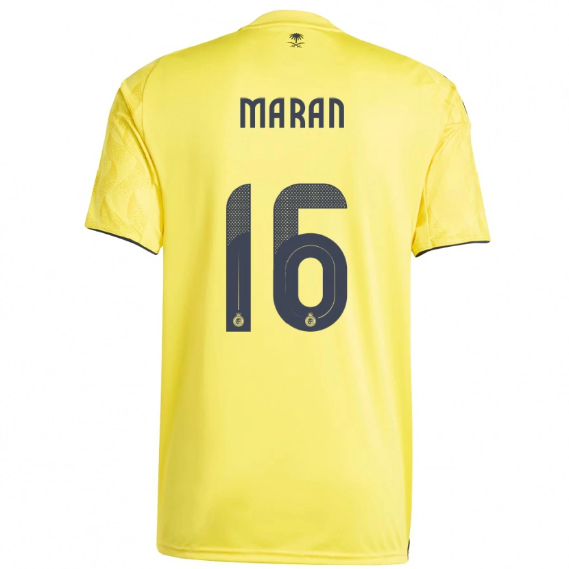 Danxen Homme Maillot Mohammed Marran #16 Jaune Noir Tenues Domicile 2025/26 T-Shirt