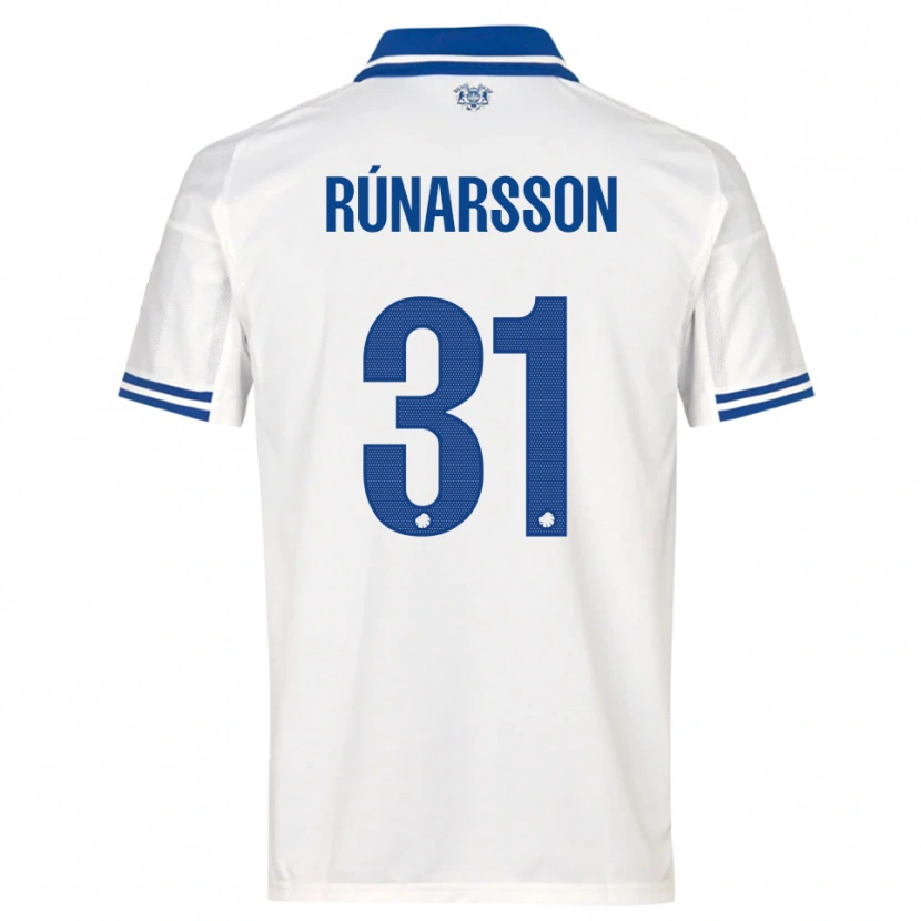 Danxen Homme Maillot Rúnar Alex Rúnarsson #31 Blanc Bleu Tenues Domicile 2025/26 T-Shirt