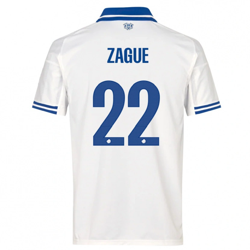 Danxen Homme Maillot Yoram Zague #22 Blanc Bleu Tenues Domicile 2025/26 T-Shirt