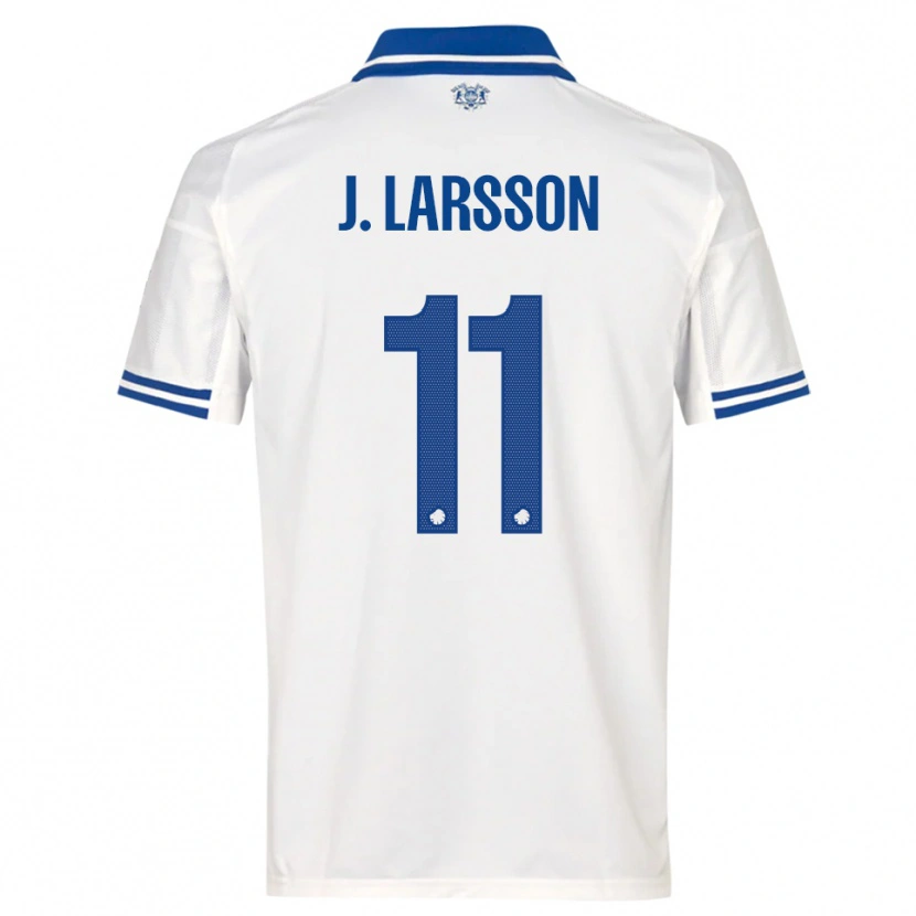 Danxen Homme Maillot Jordan Larsson #11 Blanc Bleu Tenues Domicile 2025/26 T-Shirt