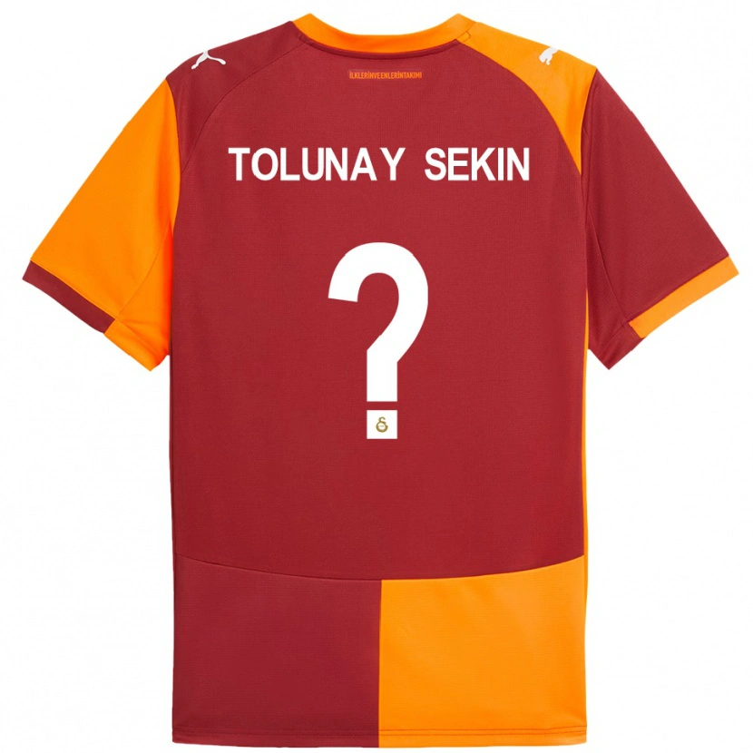 Danxen Homme Maillot Burak Tolunay Sekin #0 Rouge Orange Tenues Domicile 2025/26 T-Shirt