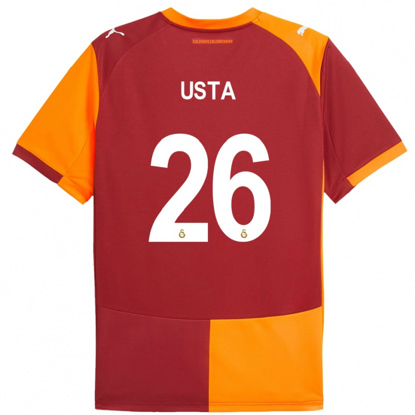 Danxen Homme Maillot Alanur Usta #26 Rouge Orange Tenues Domicile 2025/26 T-Shirt