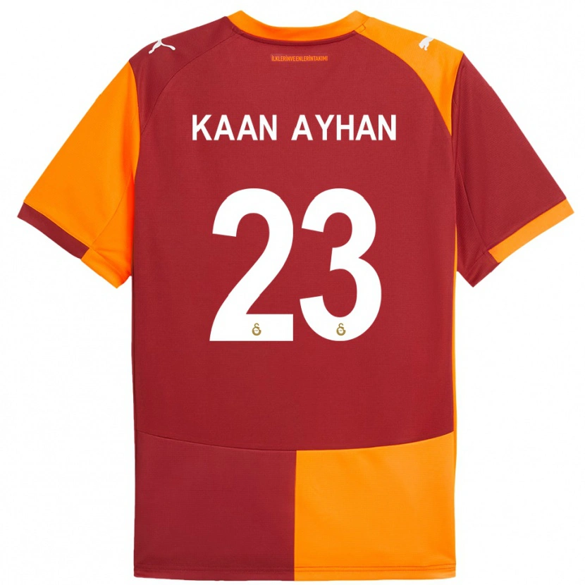Danxen Homme Maillot Kaan Ayhan #23 Rouge Orange Tenues Domicile 2025/26 T-Shirt