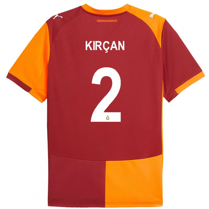 Danxen Homme Maillot Kerem Kırçan #2 Rouge Orange Tenues Domicile 2025/26 T-Shirt