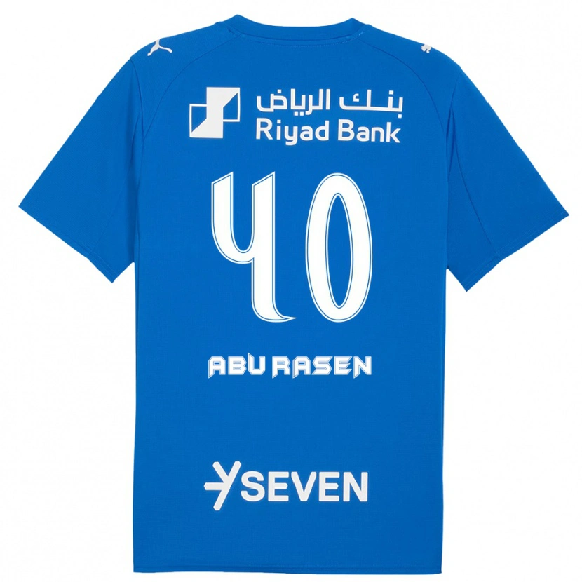 Danxen Homme Maillot Ahmad Abu Rasen #40 Bleu Blanc Tenues Domicile 2025/26 T-Shirt
