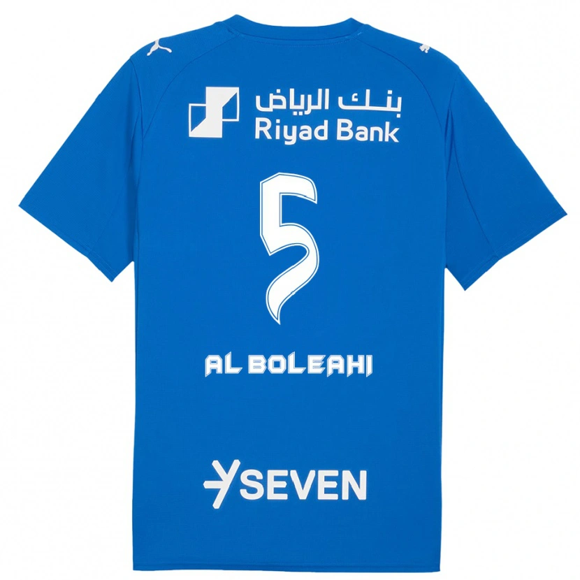 Danxen Homme Maillot Ali Al-Bulayhi #5 Bleu Blanc Tenues Domicile 2025/26 T-Shirt