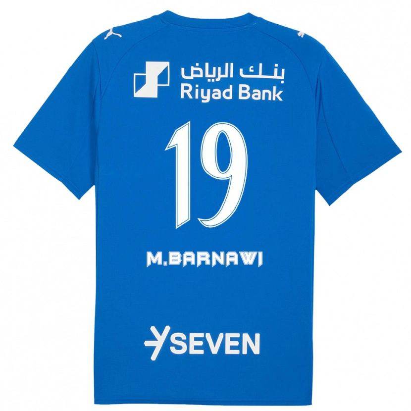Danxen Homme Maillot Mukhtar Barnawi #19 Bleu Blanc Tenues Domicile 2025/26 T-Shirt
