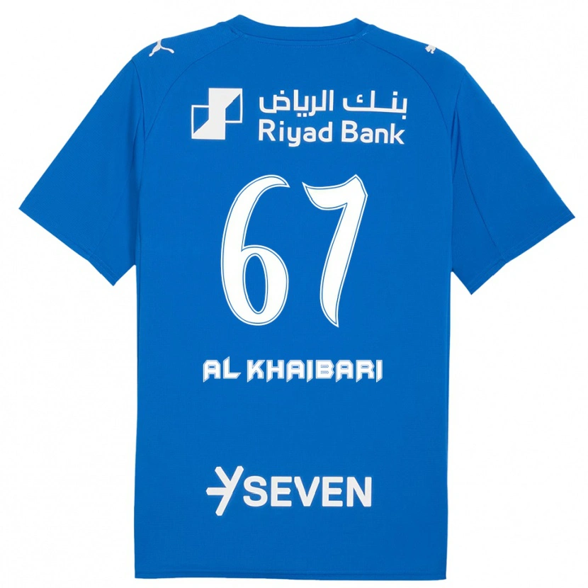 Danxen Homme Maillot Mohammed Al-Khaibari #67 Bleu Blanc Tenues Domicile 2025/26 T-Shirt