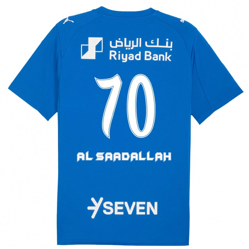 Danxen Homme Maillot Hessa Al-Saadallah #70 Bleu Blanc Tenues Domicile 2025/26 T-Shirt