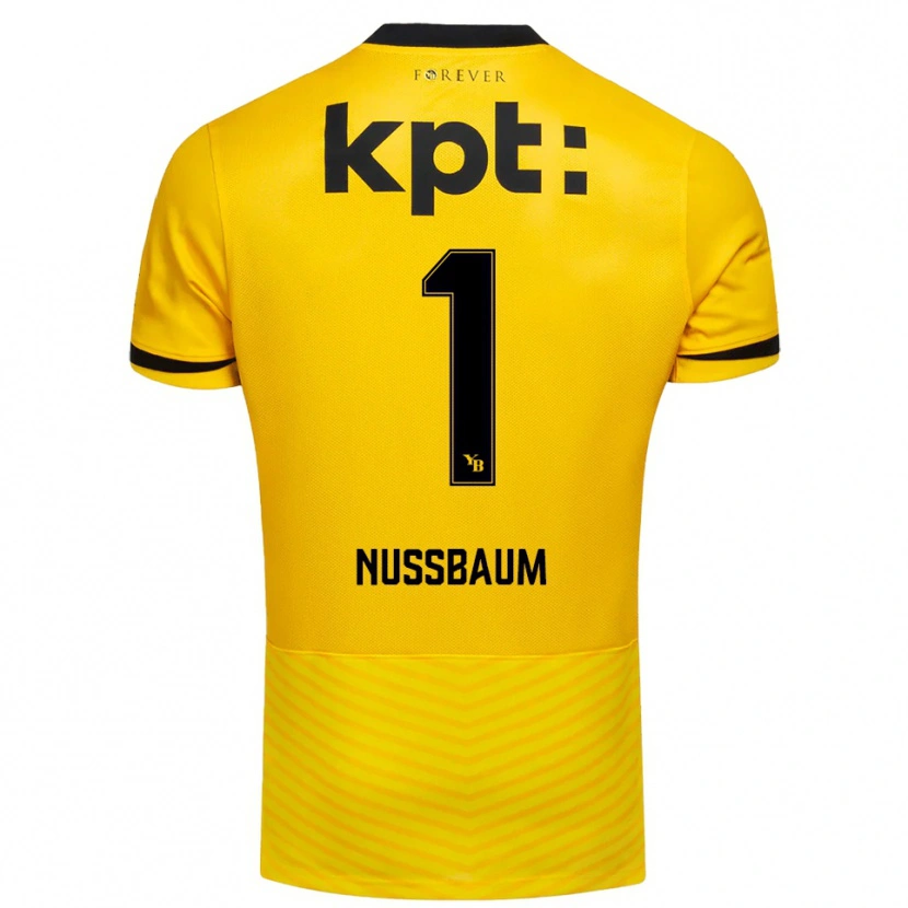 Danxen Homme Maillot Ramon Nussbaum #1 Jaune Noir Tenues Domicile 2025/26 T-Shirt