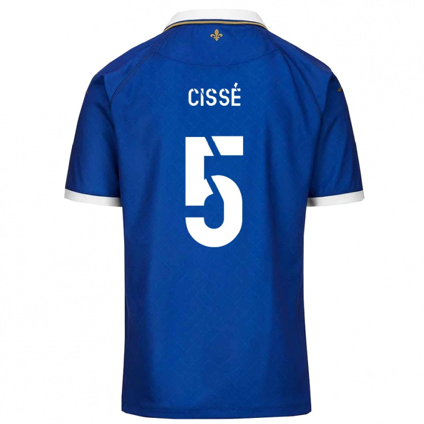 Danxen Homme Maillot Bilal Cissé #5 Bleu Or Tenues Domicile 2025/26 T-Shirt
