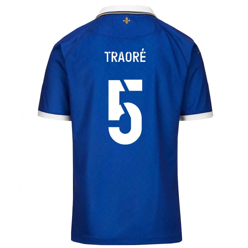 Danxen Homme Maillot Franck Traoré #5 Bleu Or Tenues Domicile 2025/26 T-Shirt