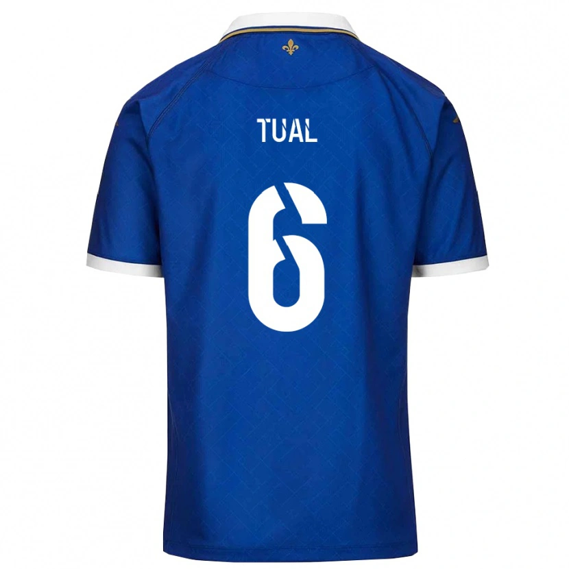Danxen Homme Maillot Mathys Tual #6 Bleu Or Tenues Domicile 2025/26 T-Shirt