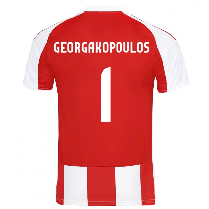 Danxen Homme Maillot Iason Georgakopoulos #1 Rouge Blanc Tenues Domicile 2025/26 T-Shirt