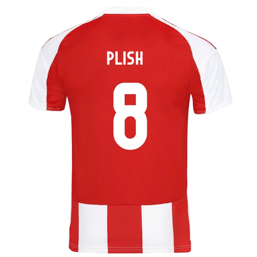 Danxen Homme Maillot Konstantin Plish #8 Rouge Blanc Tenues Domicile 2025/26 T-Shirt