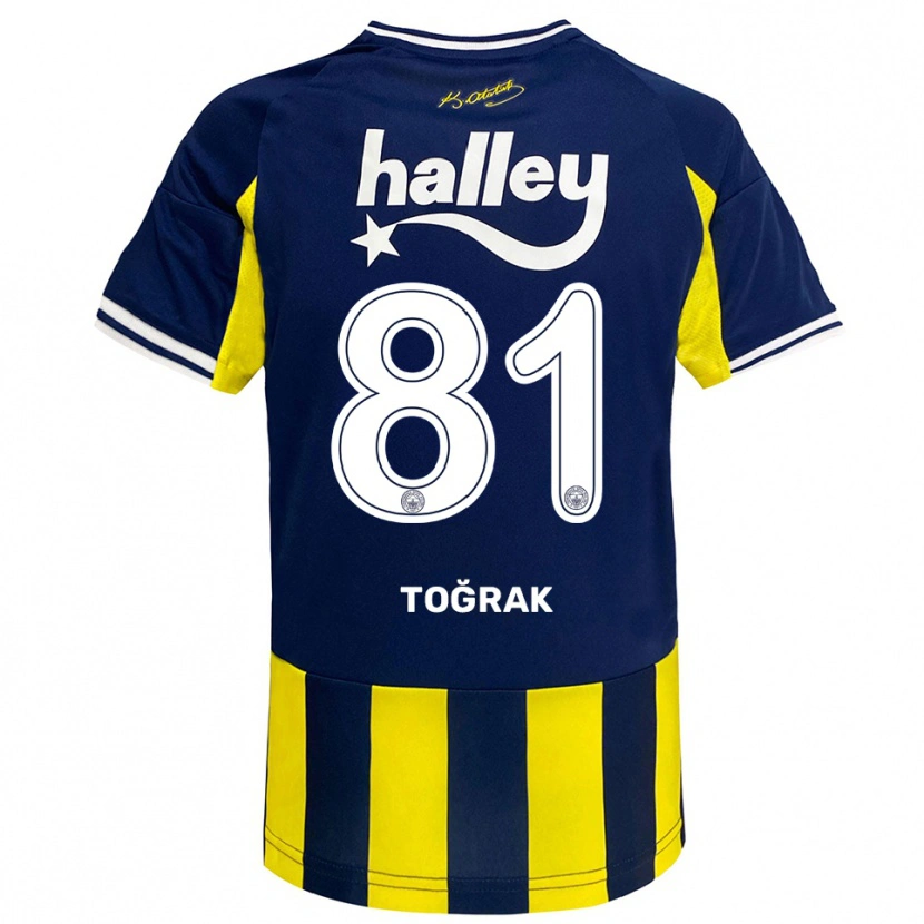 Danxen Homme Maillot Şükür Toğrak #81 Jaune Marine Blanc Tenues Domicile 2025/26 T-Shirt
