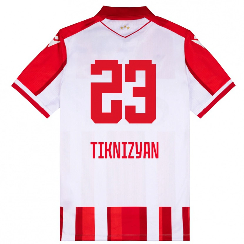 Danxen Homme Maillot Nair Tiknizyan #23 Rouge Blanc Tenues Domicile 2025/26 T-Shirt
