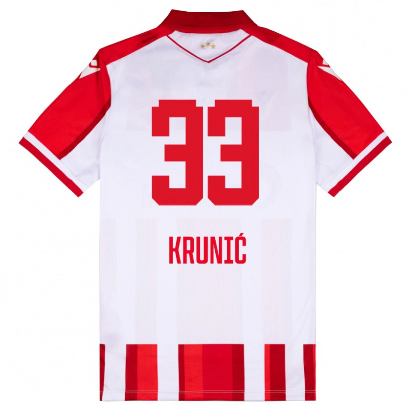 Danxen Homme Maillot Rade Krunic #33 Rouge Blanc Tenues Domicile 2025/26 T-Shirt