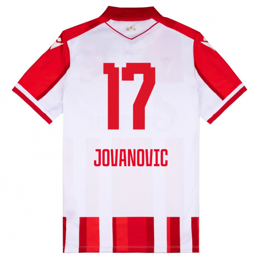 Danxen Homme Maillot Dusan Jovanovic #17 Rouge Blanc Tenues Domicile 2025/26 T-Shirt